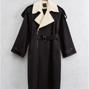 Καμπαρντίνα oversize με διπλό γιακά