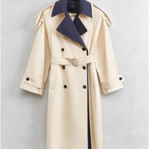 Καμπαρντίνα oversize με διπλό γιακά