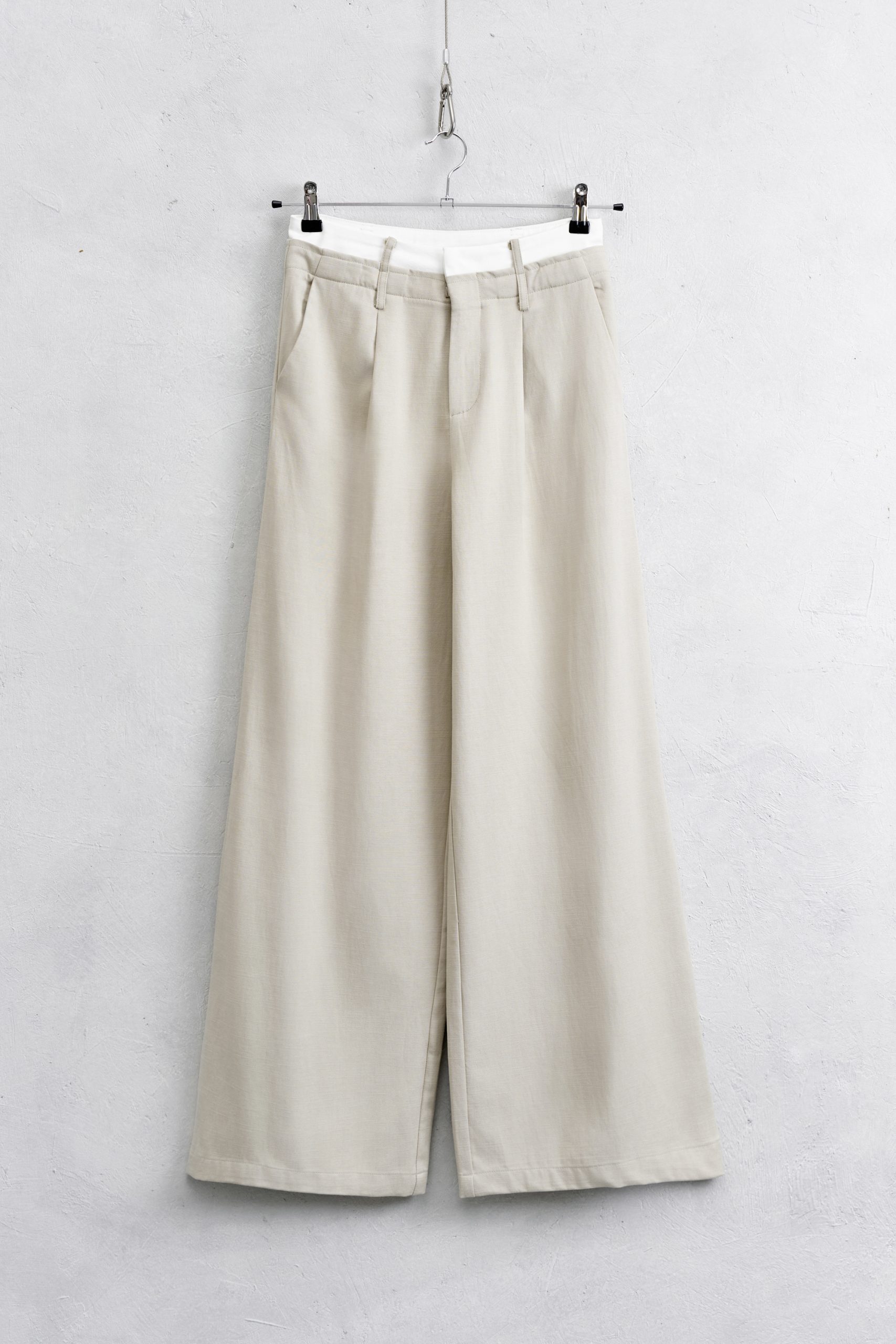 Παντελόνι Wide Leg με Διπλή Μέση